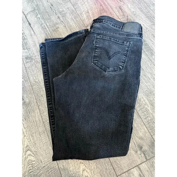 Levi's 505 Straight Black Mid-Rise Stretch Jeans Size 31 - Picture 3 of 3